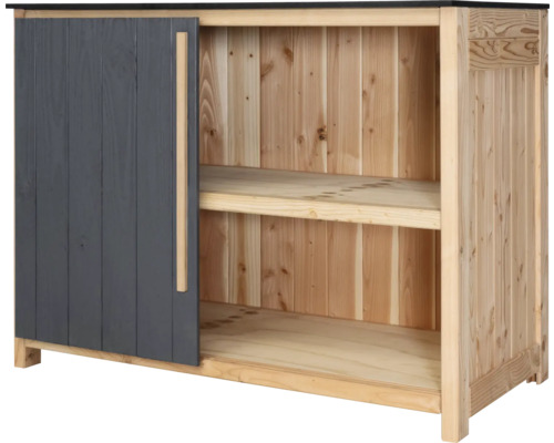 Gartenschrank Konsta Typ 603 120 x 58 x 92 cm Holz anthrazit