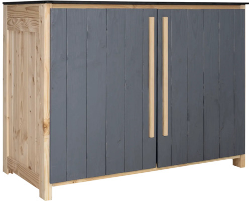 Gartenschrank Konsta Typ 603 120 x 58 x 92 cm Holz anthrazit