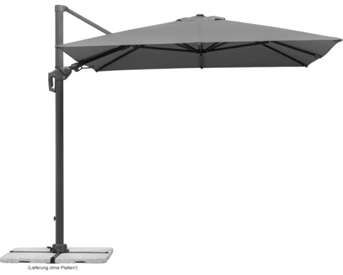Sonnenschirm Ampelschirm Schneider Schirme Twist 350x260 cm anthrazit Freiarm-Sonnenschirm mit quadratischer Bespannung und Standfuß