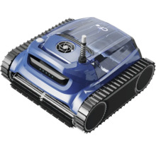 Blauer Poolreinigungsroboter mit Raupenantrieb