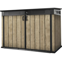 Geräteschrank mit Holztüren für den Aussenbereich