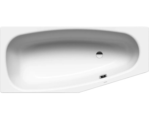 Raumsparbadewanne Kaldewei Mini Invisible Grip rechts 834 70x157 cm alpinweiß glänzend vollflächige Antirutschbeschichtung 224400011001