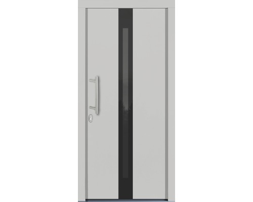 Haustür mit Griff und Glaseinsatz
