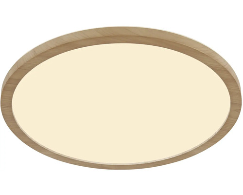Ovale Deckenleuchte mit Holzrahmen