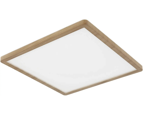 Quadratische Deckenleuchte mit Holzrahmen