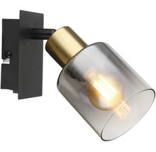 Wandleuchte mit Lampenschirm aus Glas