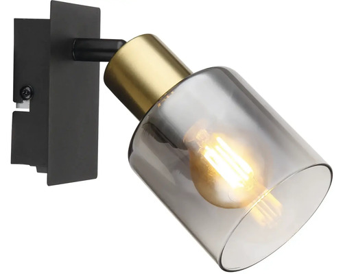 Wandleuchte mit Lampenschirm aus Glas