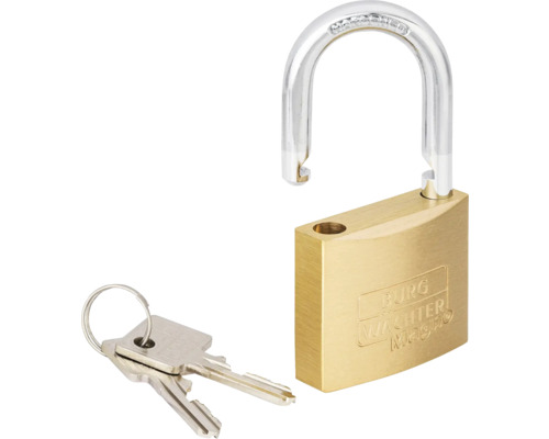 Messingschloss mit zwei Schlüsseln