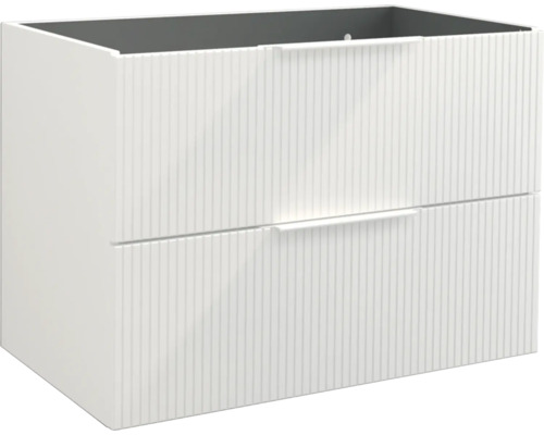 Waschbeckenunterschrank Jungborn Quattro 80x50x46 cm ohne Waschbecken weiß matt