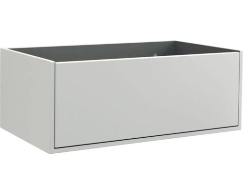 Waschbeckenunterschrank Jungborn Nove 80x30x46 cm ohne Waschbecken grau matt Rechteckiger Schrankkorpus für den Badezimmereinbau