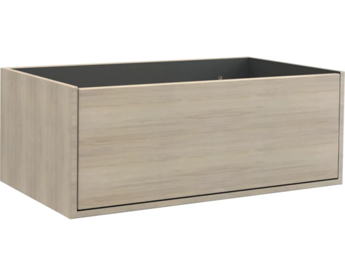Waschbeckenunterschrank Jungborn Nove 80x30x46 cm ohne Waschbecken tabak eiche matt Waschtischunterschrank aus Holz
