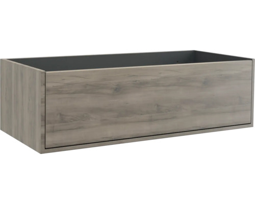 Waschbeckenunterschrank Jungborn Nove 100x30x46 cm ohne Waschbecken nuss matt Waschtischunterschrank in Holzoptik für das Badezimmer