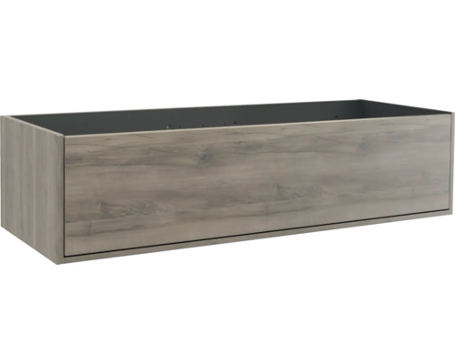 Waschbeckenunterschrank Jungborn Nove 120x30x46 cm ohne Waschbecken nuss matt Waschtischunterschrank mit Holzdekor