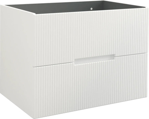 Waschbeckenunterschrank Jungborn Sedici 80x57x50 cm ohne Waschbecken weiß matt Waschbeckenunterschrank mit zwei Schubladen