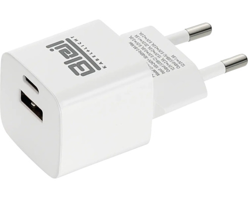 Steckdosenadapter mit USB Anschlüssen und Bleil Logo