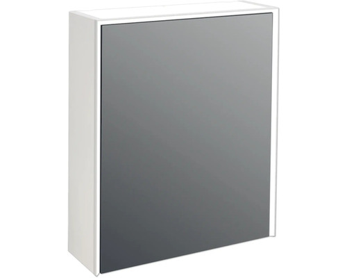 LED-Spiegelschrank Jungborn Quattro Sedici Nove 1-türig 60x20x70 cm weiß matt