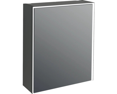 LED-Spiegelschrank Jungborn Quattro Sedici Nove 1-türig 60x20x70 schwarz matt Spiegelschrank mit Beleuchtung
