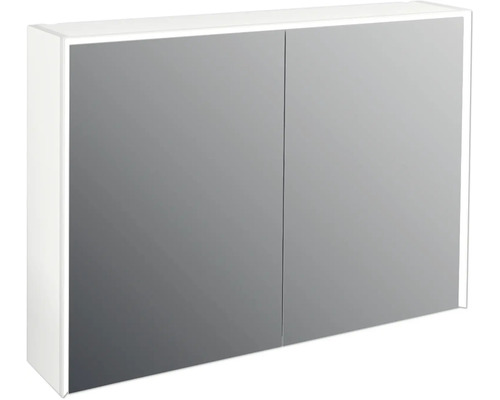 LED-Spiegelschrank Jungborn Quattro Sedici Nove 2-türig 100x20x70 cm weiß matt Spiegelschrank mit zwei Türen für das Badezimmer
