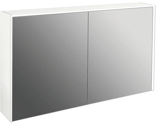 LED-Spiegelschrank Jungborn Quattro Sedici Nove 2-türig 120x20x70 cm weiß matt Spiegelschrank mit zwei Türen für das Badezimmer