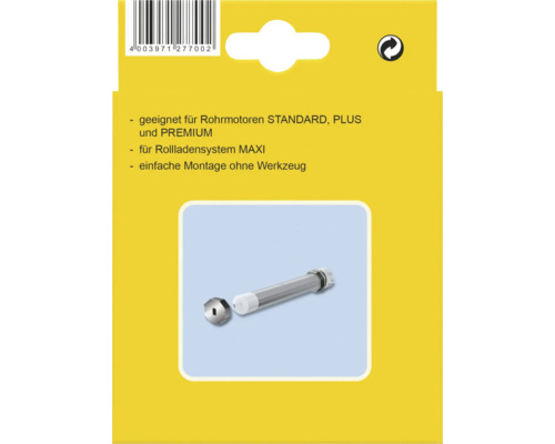 Adapter für Rohrmotoren Standard, Plus und Premium, passend für Rollladensystem Maxi