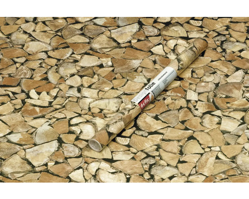 Rolle Designfolie mit Holzstapel-Muster