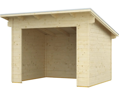 Holzunterstand mit Satteldach für den Garten