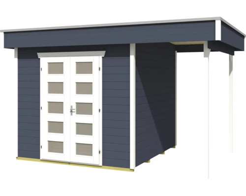 Gartenhaus mit Doppeltür und Vordach