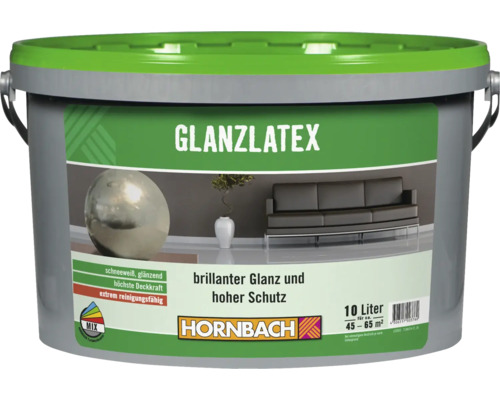 HORNBACH Latexfarbe Glanzlatex weiß 10 l-0