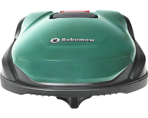 Robomow Logo auf Rasenmähroboter