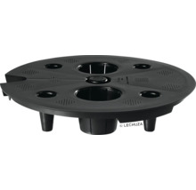 Schwarzer Kräutertopfaufsatz mit mehreren Pflanzlöchern.