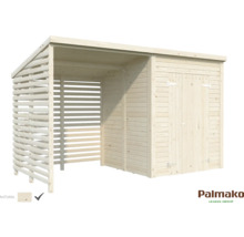 Holzgartenhaus mit Holzlager und Doppeltür