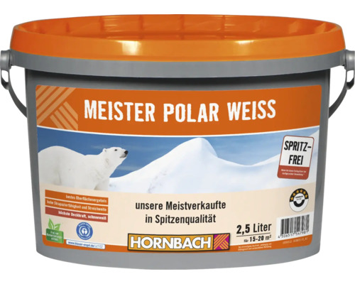 Eimer Meister Polar Weiss Innenfarbe, 2,5 Liter
