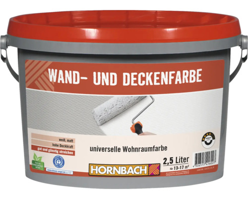 HORNBACH Wand- und Deckenfarbe konservierungsmittelfrei weiss 2,5 L-0