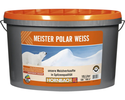 Wandfarbe Meister Polarweiß 15 l