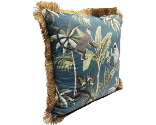 Dekokissen mit Affen und Fransen