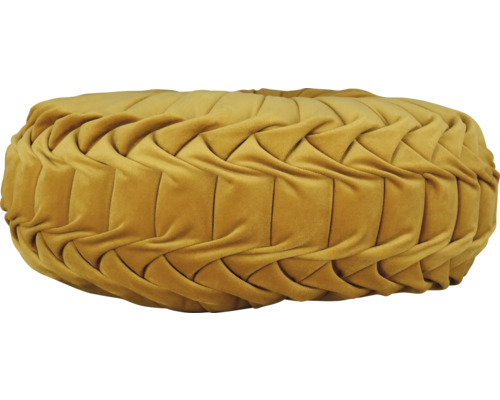 Rundes Bodenkissen mit Stoffbezug