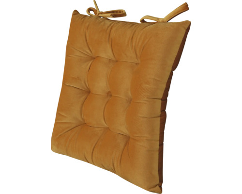 Quadratisches Stuhlkissen mit Bindebändern