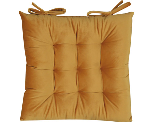 Quadratisches Stuhlkissen mit Bindebändern zur Befestigung