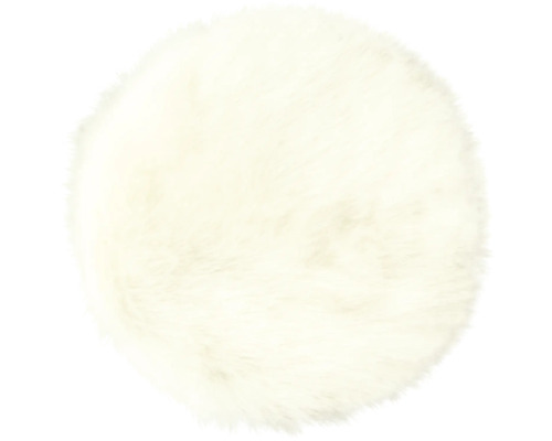 Runder Teppich mit Felloptik