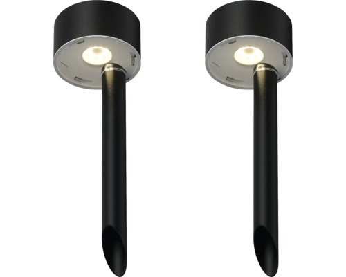 LED Wegeleuchte Solar 0,5 W 2-flammig IP 44 schwarz (HY07PLR+SPB (2PC/PACK))