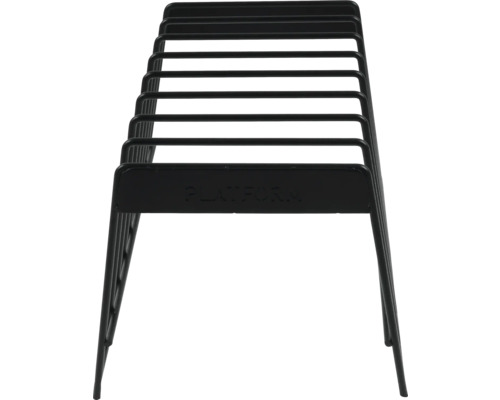 Schuhregal aus Metall mit mehreren Fächern