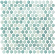 Fliesenmatte mit runden Mosaiksteinen