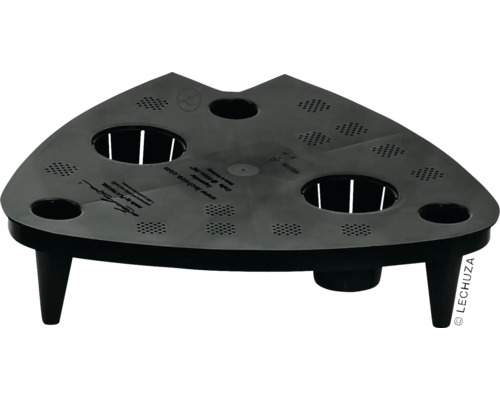 Dreieckiger Pflanztisch mit Löchern und Füßen