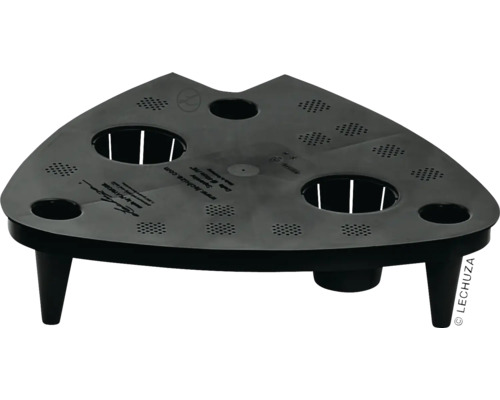 Trennboden Lechuza für Delta 30 Kunststoff schwarz Schwarzer Eck-Pflanztisch mit Pflanzlöchern