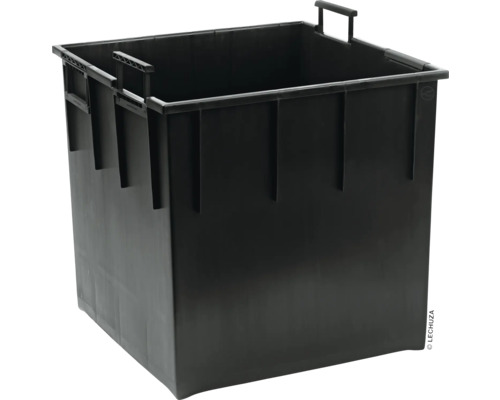 Pflanzeinsatz Lechuza für Cubic 40 Kunststoff schwarz Schwarzer Pflanzkasten aus Kunststoff mit Griffen