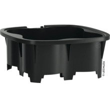 Schwarzer Pflanzeinsatz aus Kunststoff