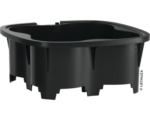 Schwarzer Pflanzeinsatz aus Kunststoff