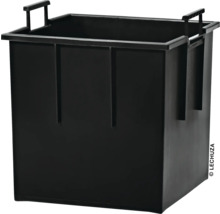 Schwarzer Pflanzkasten aus Kunststoff mit Griffen