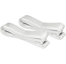 Zwei weiße Textilschlingen