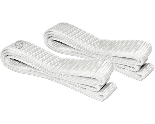 Zwei weiße Textilschlingen
